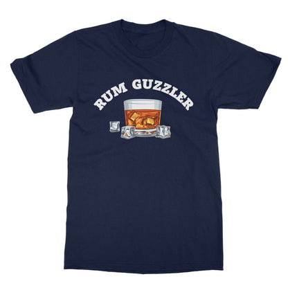 Rum Guzzler T-Shirt - Navy - Funny T-Shirt