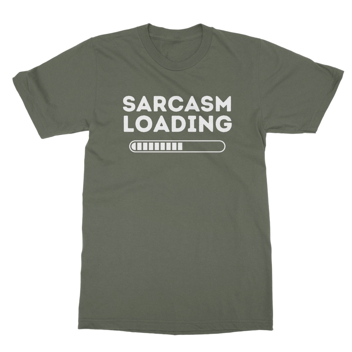sarcasm loading t shirt green