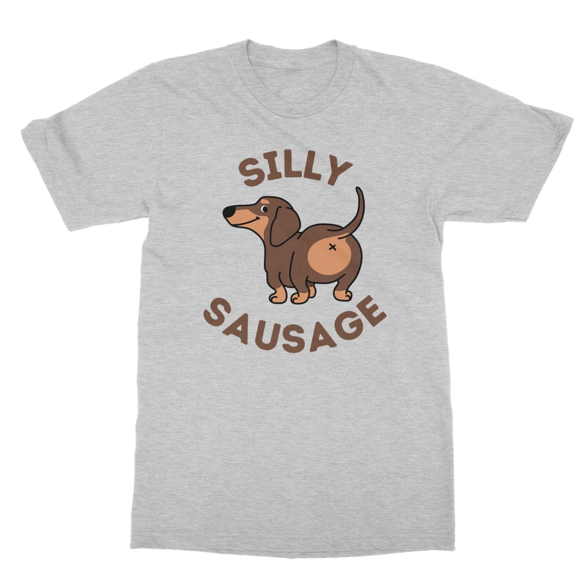 Silly Sausage Dog T-Shirt - Sport Grey - Funny T-Shirt