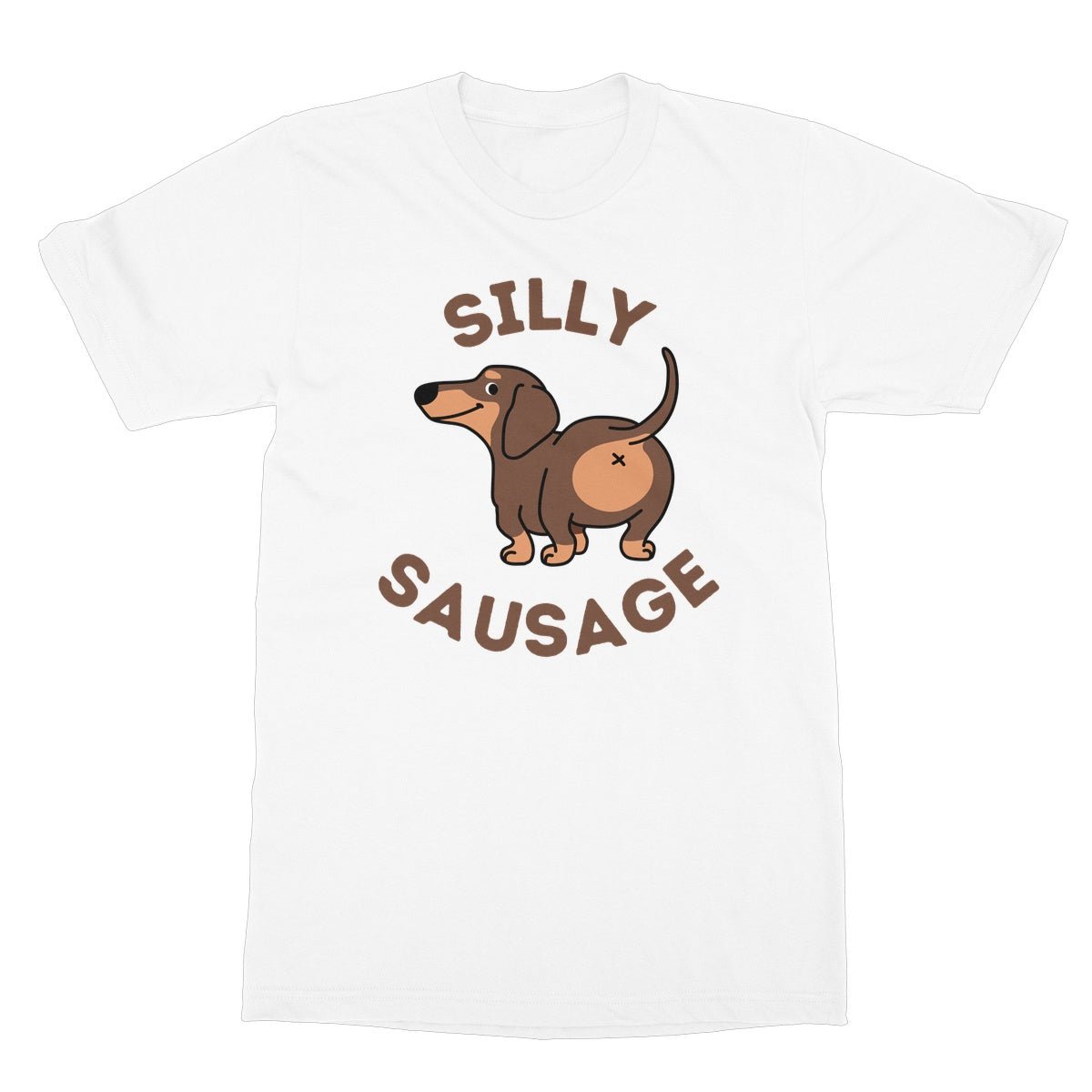 Silly Sausage Dog T-Shirt - White - Funny T-Shirt