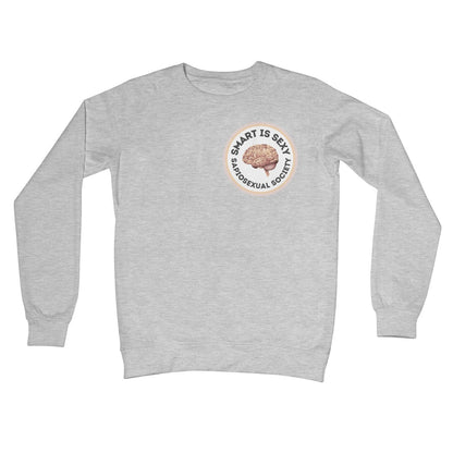Smart Is Sexy Jumper - Heather Grey - Funny Jumper