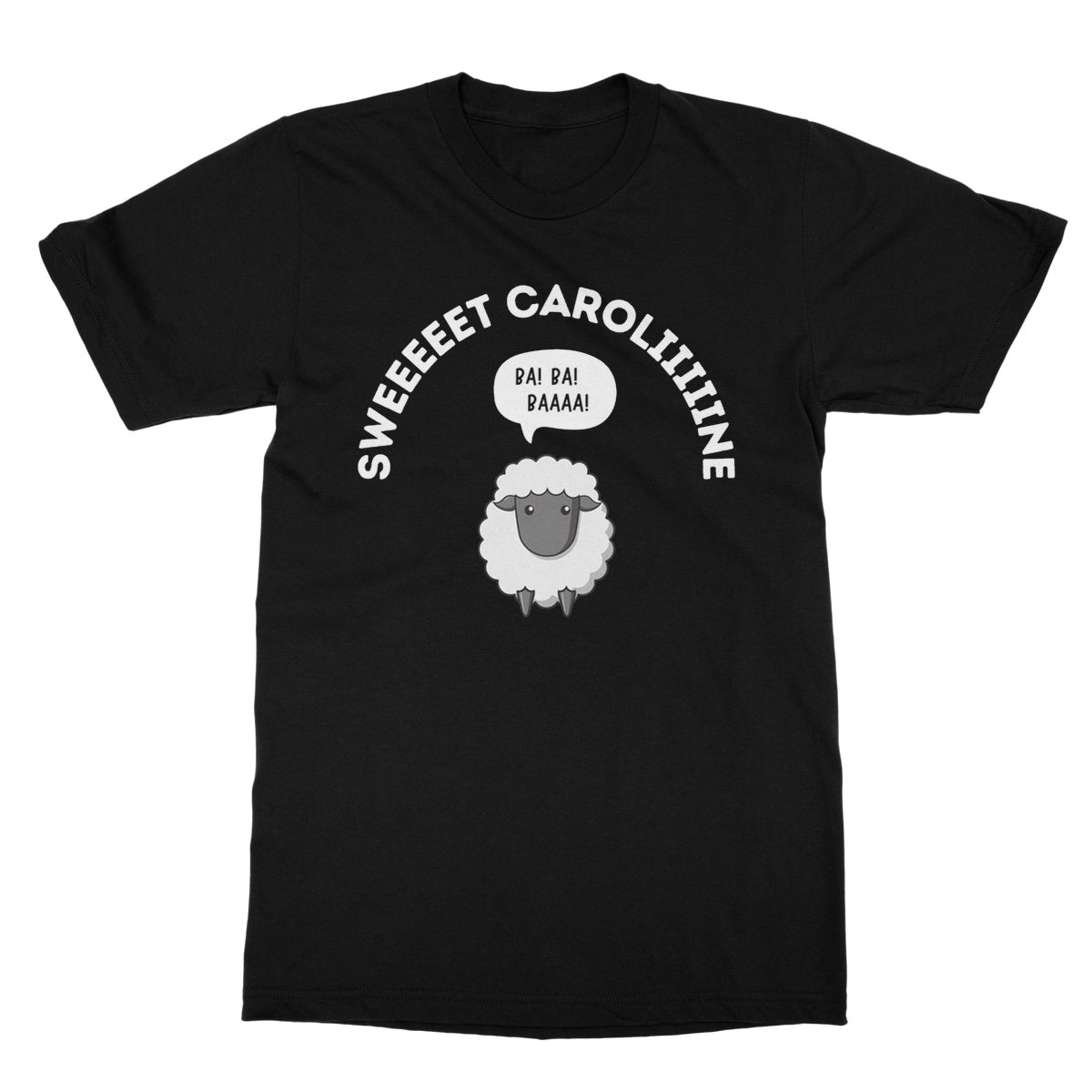 Sweet Caroline T-Shirt - Black - Funny T-Shirt
