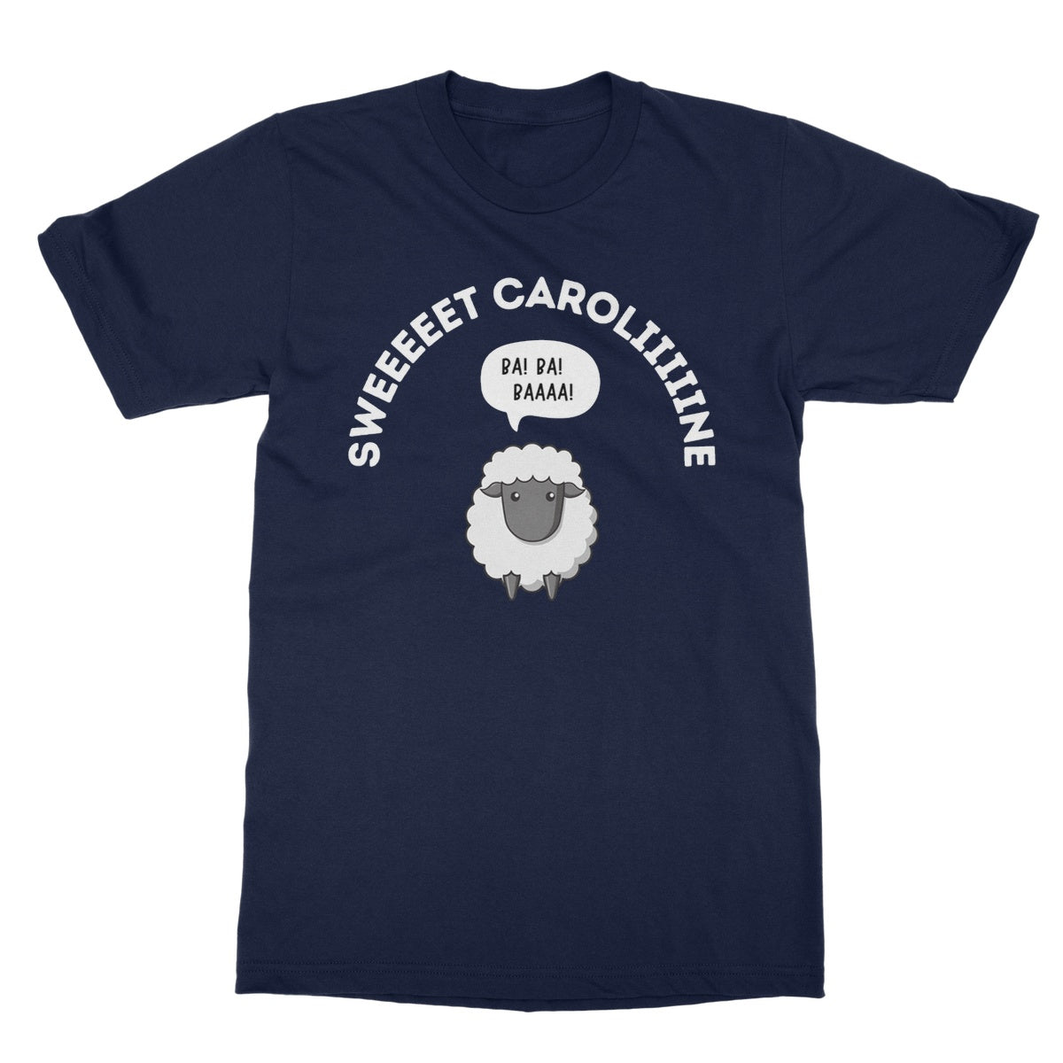 Sweet Caroline T-Shirt - Navy - Funny T-Shirt