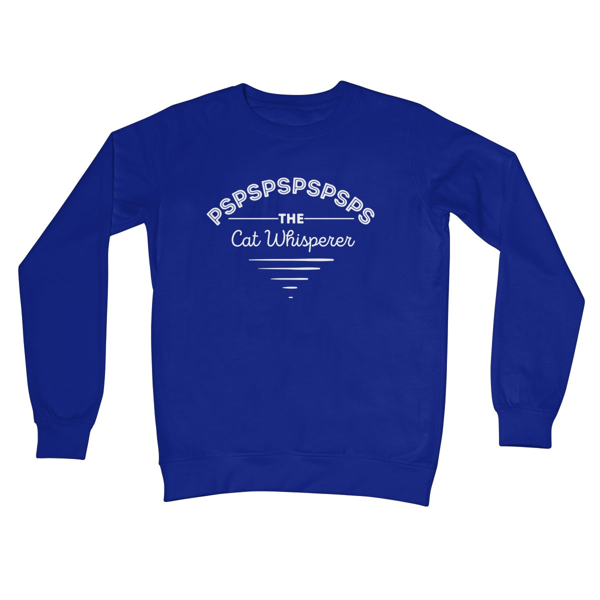 the cat whisperer jumper blue