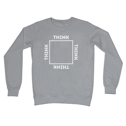 Think Outside The Box Jumper - Steel Grey - Funny Jumper