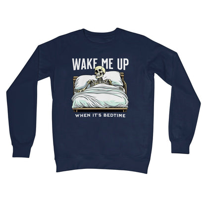 wake me up when its bedtime jumper navy