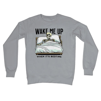 wake me up when its bedtime jumper steel grey